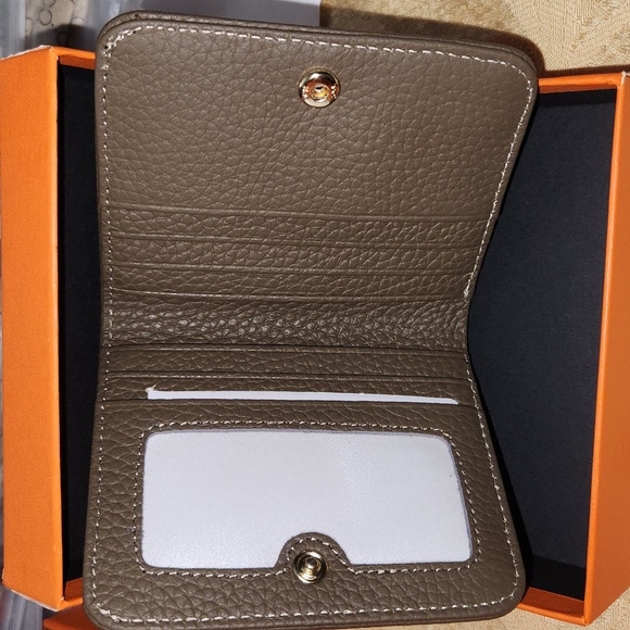 #6695 Smog 💯 ITALIAN LEATHER Wallet "CD" (Mini) NIB w/dustbag - Picture 3 of 3